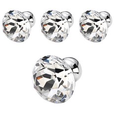 Pop Minds 簡單水晶抽屜把手 30 毫米 4 件, 銀