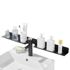 EVER HOUSE 免鑽孔鐵製洗手檯置物架, 黑色