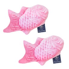 DING DONG PET 貓用貓薄荷鯛魚燒玩偶 中, 粉紅色, 2個