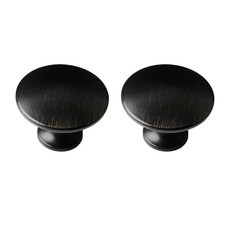 Pop MINDS現代簡約圓形家具把手 2入, 黑色古董