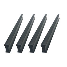 Popminds 抽屜 櫥櫃 衣櫃 長把手 117mm 4入, 黑色, 4個