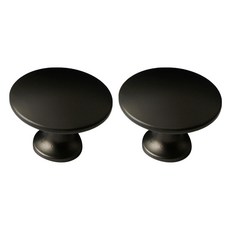 Popminds 現代簡約圓形家具把手 2入, 黑色A