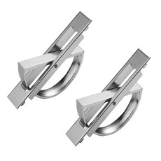 Pop Minds 床鋪抽屜櫃旋轉式把手 2入, 銀色, 2個