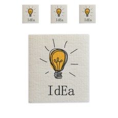 Y&B 設計款抹布 燈泡, 4個, 1入