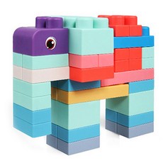 LeiKiz 彩色積木塊 80入, 混色
