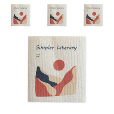 Y&B 設計款抹布 黃昏風景, 4個