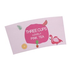 Potegaru 粉紅紅鶴印花杯套, 1個, 500入