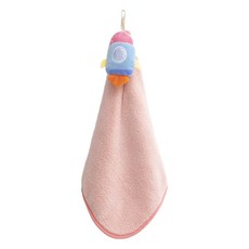 造型珊瑚絨廚房擦手巾 抹布 粉紅色, 1個