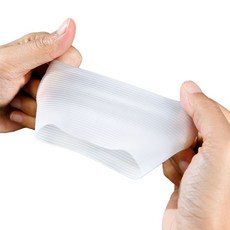 條紋透明矽膠隔熱杯套 25入, 白色的