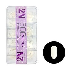 Elvia橢圓形指甲貼 10種*50入, 素色, 1組