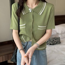 페이퍼먼츠 투라인 카라 포켓 니트 티셔츠 00577