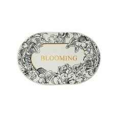 橢圓形復古印花地墊, B Blooming