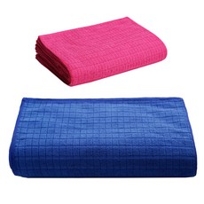 SSCSSAC 輕便高磅數棋盤格抹布 藍色 20入 + 粉紅色 20入 38 x 58 cm, 1套