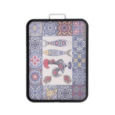 超值陶瓷不銹鋼嬰兒食品雙面砧板, 公雞和沙丁魚