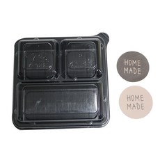 餐盒 AJ GO-3 100入+手工製貼紙 卡其 50入+巧克力 50入, 1套