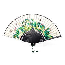 傳統彩繪絲綢摺扇, 1個