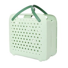 틈새보관 손잡이 모양변형 세탁바구니, 초록색, 1개
