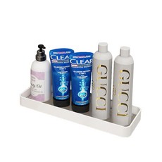 Monejoy免鑽孔浴室層架收納架 35cm, 1個, 白色