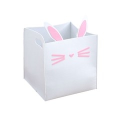 動物織物毛氈收納籃, 1個, 兔子