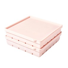 DALPAENGI LIVING 矽膠製冰盒 30格 2入, 淺粉色