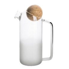 모모 코르크마개 빈티지 유리 티 포트 주전자 L, 투명, 750ml, 1개