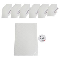 非黏貼式白花信封 500入 + 圓形讓我們好好相處吧貼紙 500入組合, 白色(貼紙), 1套