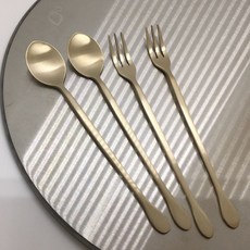 銅質茶匙+茶叉組, 2套, 茶匙+茶叉