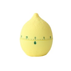 可旋轉的可愛水果形計時器, 1個, 檸檬黃