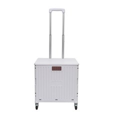 4輪煞車型折疊推車, 白色的, 1個