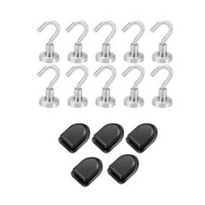 MAYTWO 磁鐵掛鉤 10入+車用小物掛鉤 5入, 單色, 1套