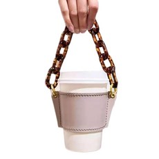 Acoral飲料皮革收納包 1格 粉紅色 162*116*72mm, 1個, 1件