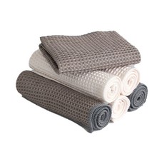 簡約超細纖維抹布 白色+灰色, 1組