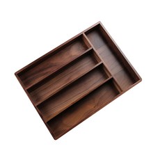 Solid Room抽屜用核桃木餐具收納盒, 棕色, 1個