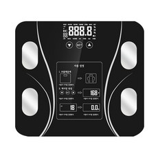 테제와 가정용 체중계 한국버전 + 줄자, 블랙, TEZEWA-01, 1개