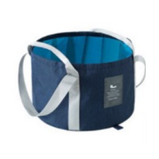 인조이굿즈 빈티지 방수 캠핑 설거지통, 네이비