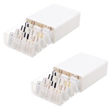 抽屜式內衣收納盒 塑膠盒 白色 15格 YT_RA1505, 2個