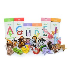 펀트 유아 A~Z 영어 퍼즐 블럭 세트, 혼합색상, 1개