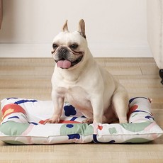 Momo 狗狗圖案空調涼感墊, 白色, 1個