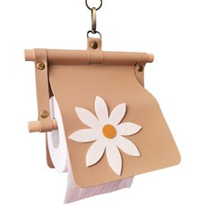 Market Pio 室內裝飾花朵皮革衛生紙架, 類型 4, 1個