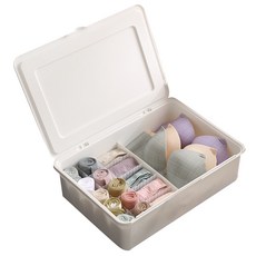 塑膠內衣褲收納盒 分隔收納 16格 YT_RA1499, 1個, 白色