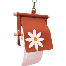 마켓피오 인테리어 플라워 가죽 휴지걸이, 타입 5, 1개