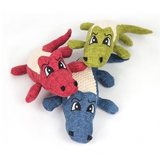 Nature Times狗狗毛絨有聲鱷魚玩具 3件組, 紅、綠、藍, 1套