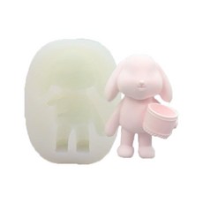 矽膠手工模具 月亮兔子 1格, 單色, 1個