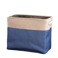 Hanttam工作室 布藝提把可折疊洗衣籃, 藍色, 1個
