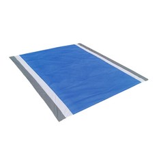 Fomifoyou 帳篷防水罩 多用途露營地墊, 藍色 + 灰色