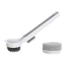 Lalamiz 北歐多用途洗碗菜瓜布 + 海綿 + 尼龍刷頭組 D41, 白色, 1套