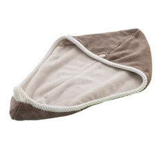 麻花乾髮毛巾, 棕色, 1個