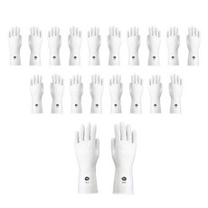 令人印象深刻的挑選廚房洗碗可愛符號半透明橡膠手套嘴唇 S, 白色的, 10個, 小(S)