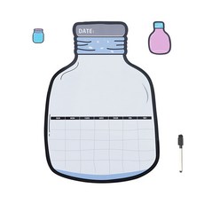 라니핏 귀여운 자석 달력 보드 우유병 + 마카펜 세트