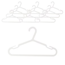 纖薄系統衣架, 白色, 10個